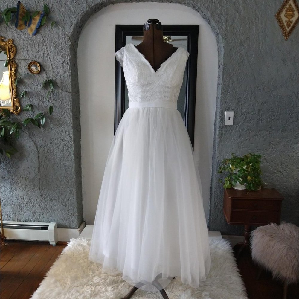 Classic Midi Wedding Dress